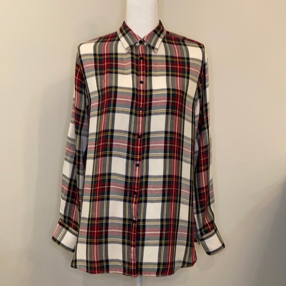 Lauren Ralph Lauren Plaid Twill Roll Tab Shirt